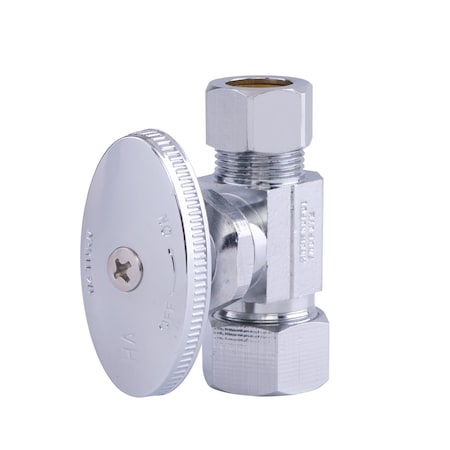 Hausen 1/2-in Nominal Compression Inlet x 1/2-in O.D. Compression Outlet Multi-Turn Straight Water Stop HA-SS116-1